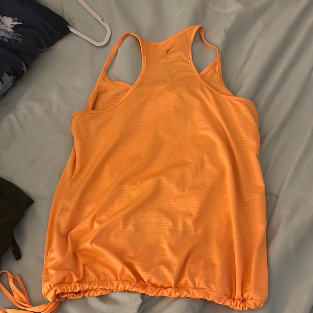 Orange workout tank top